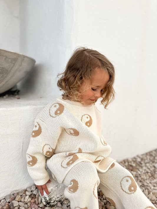 Yin Yang Knit Jumper - Caramel