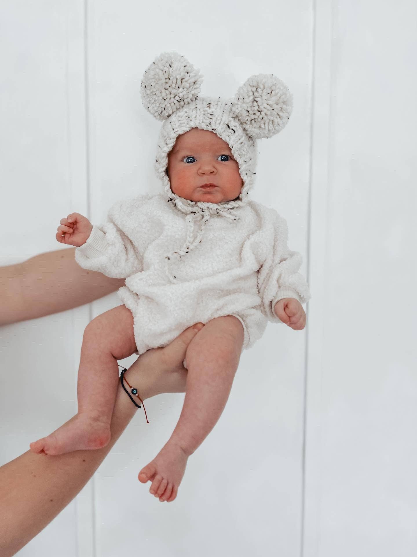 BUBBLE TEDDY ROMPER - IVORY