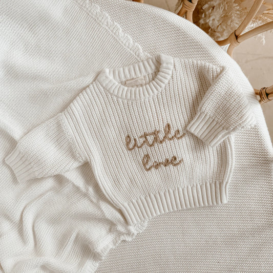 Milk Mini Knit 'Little Love" Sweater