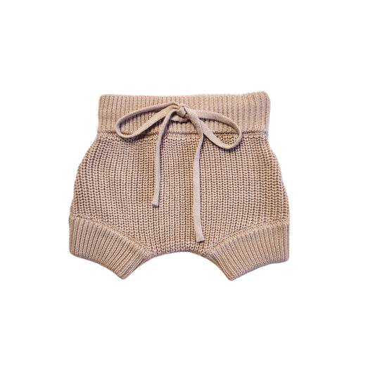 Knit Shorties - Biscotti