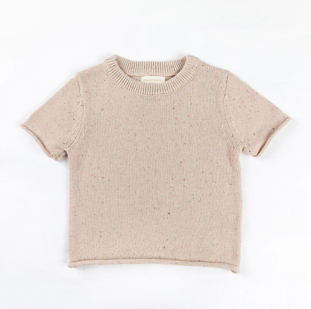 Cotton Tee - Oatmeal Speckle Knit