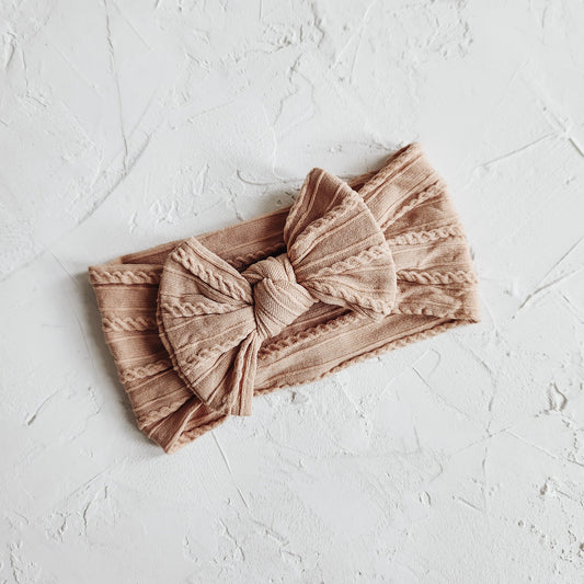 Chunky Bow in Peach